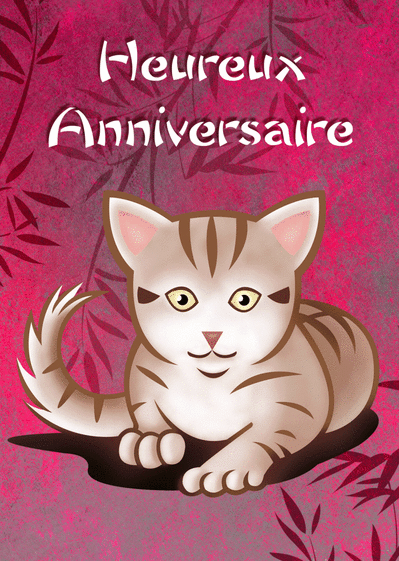 Carte Heureux Anniversaire Chaton : Envoyer une Carte 